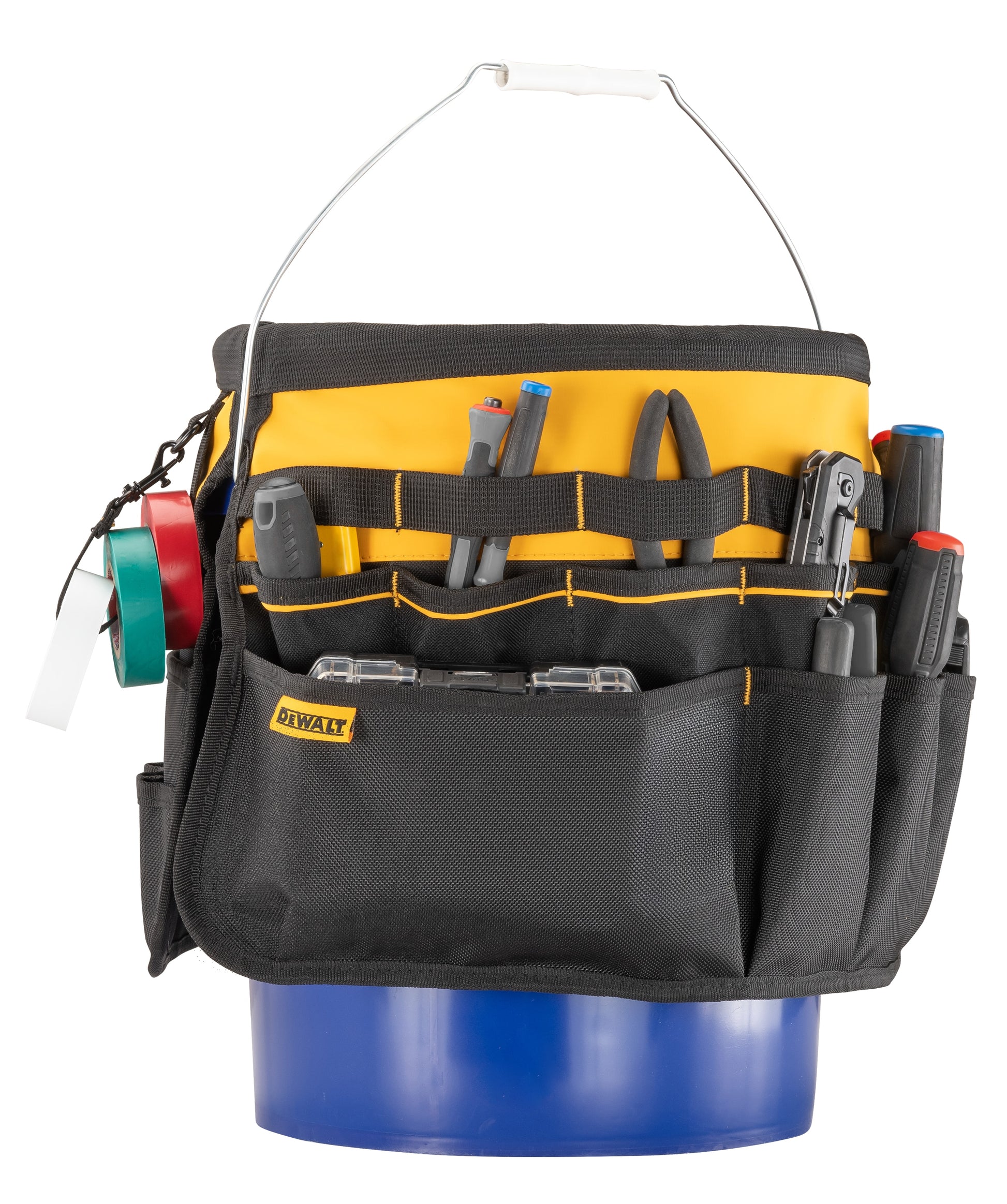 Black - Yellow Ballistic Nylon 2-In W X 19.625-In D X 19.75-In L 5-Gallon Bucket Organizer