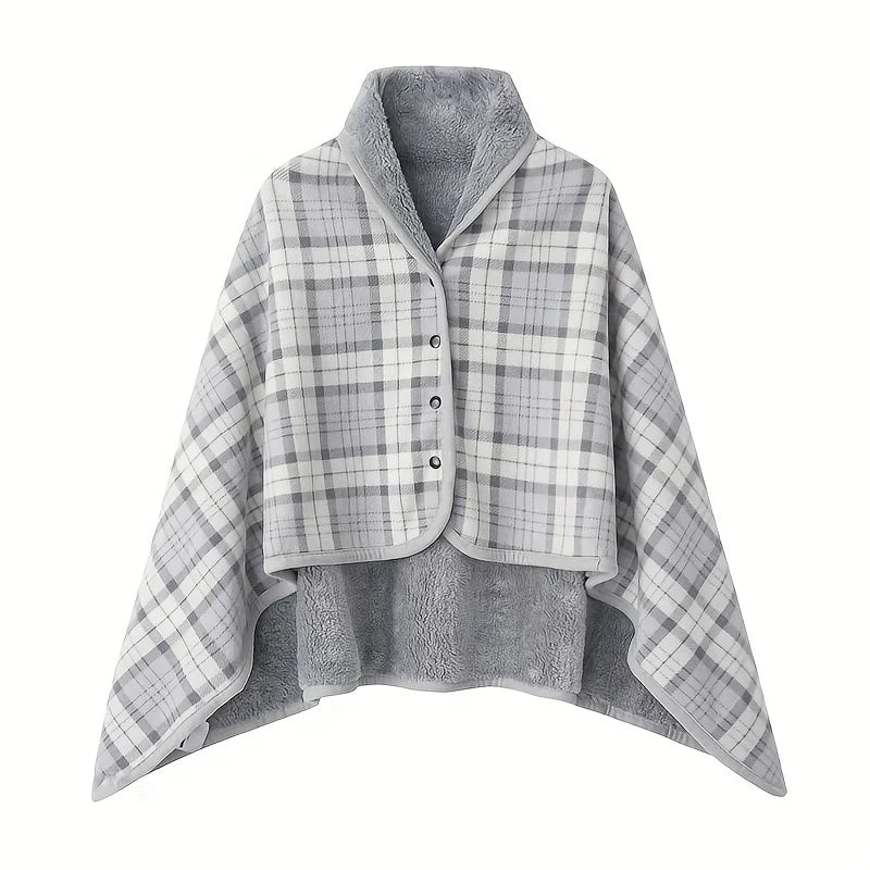 1Pc Wearable Blankets Shawl Blanket Flannel Lazy Casual Office Blanket