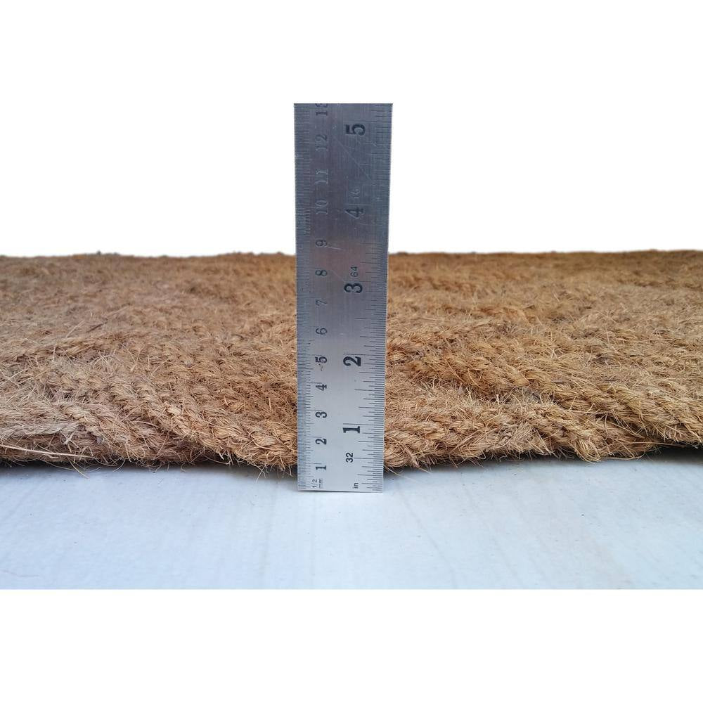 Rope Natural/Brown 22 In. X 36 In. Coir Door Mat