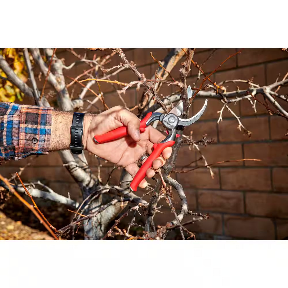 Dualcut 3 In. High Carbon Steel Blade with Full Steel Core Handles Bypass Hand Pruner