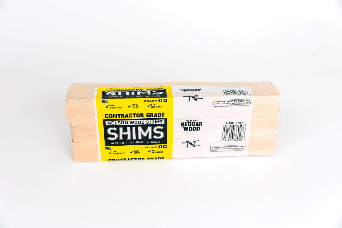 0.25-In X 1.25-In X 11.75-In 42 -Pack Fir Wood Shim