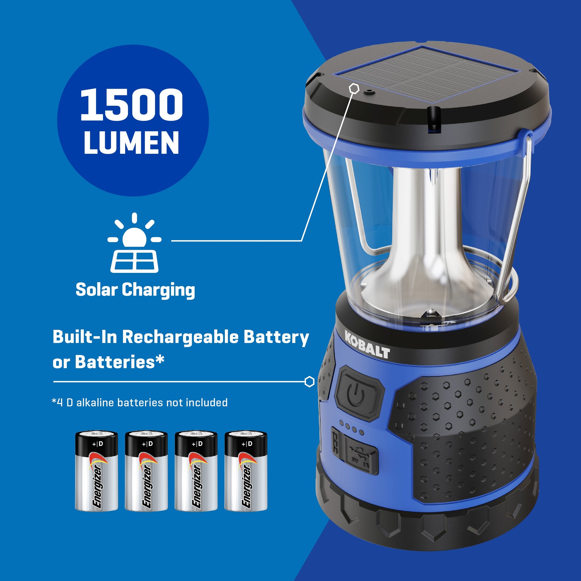 1500-Lumen 4 -Mode LED Rechargeable Camping Lantern