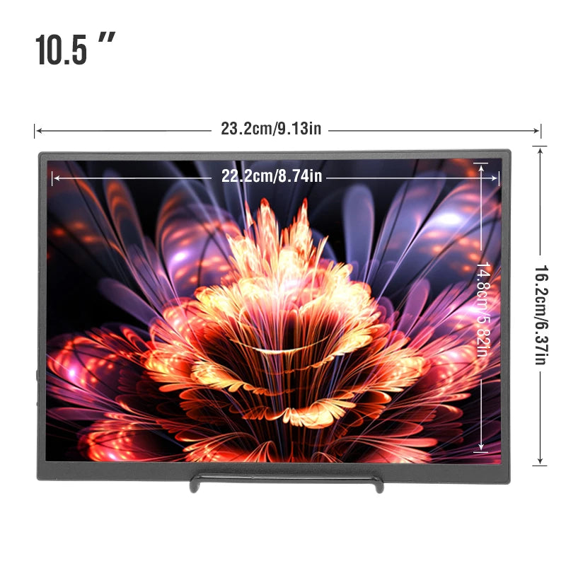 10.5-Inch Portable Monitor 1280P HDR 15:10 Low Blue Light for Xbox PS4 / 5 Switch Cell Phone PC Loptop Extension