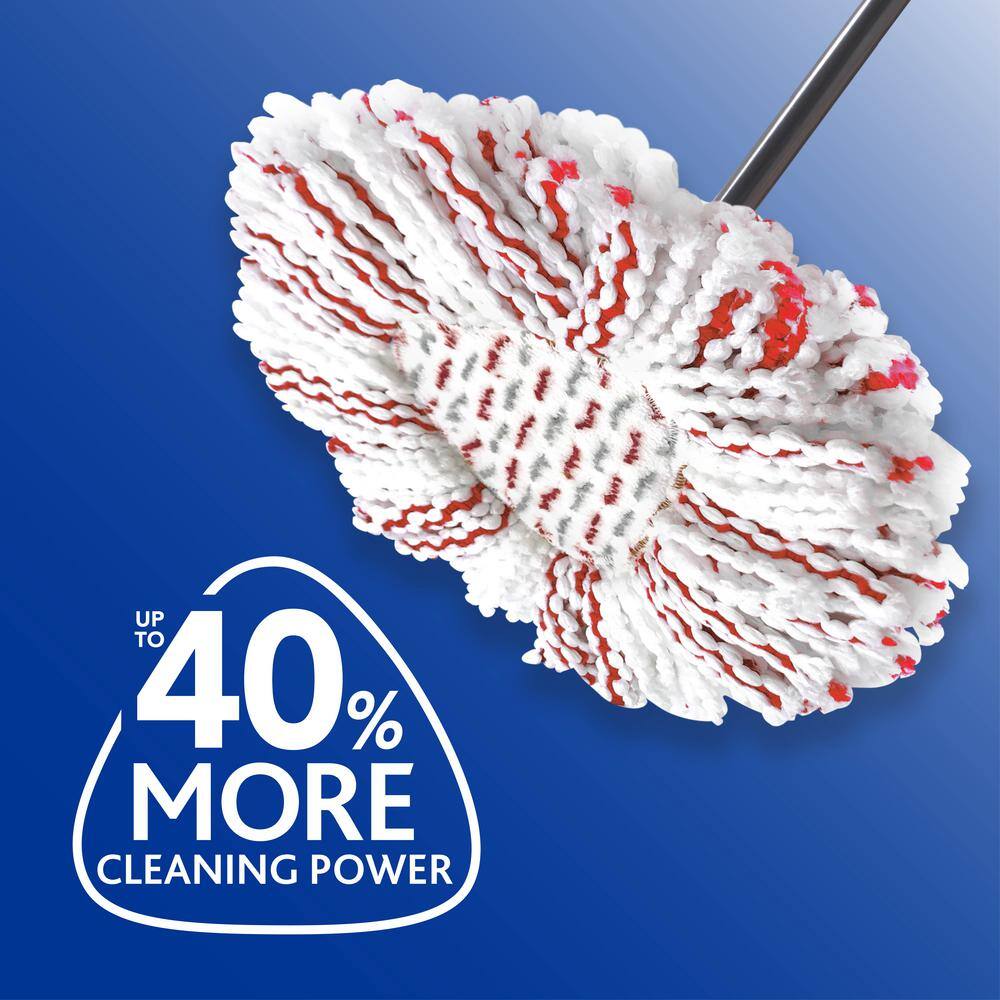 O-Cedar EasyWring Deep Clean Microfiber Spin Mop with Bucket System and 2 Extra Deep Clean Mop Head Refills