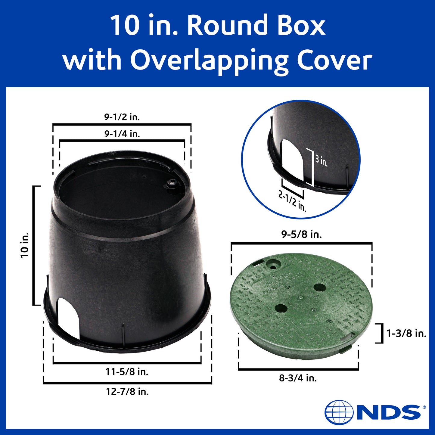 10-In W X 11.63-In H round Valve Box