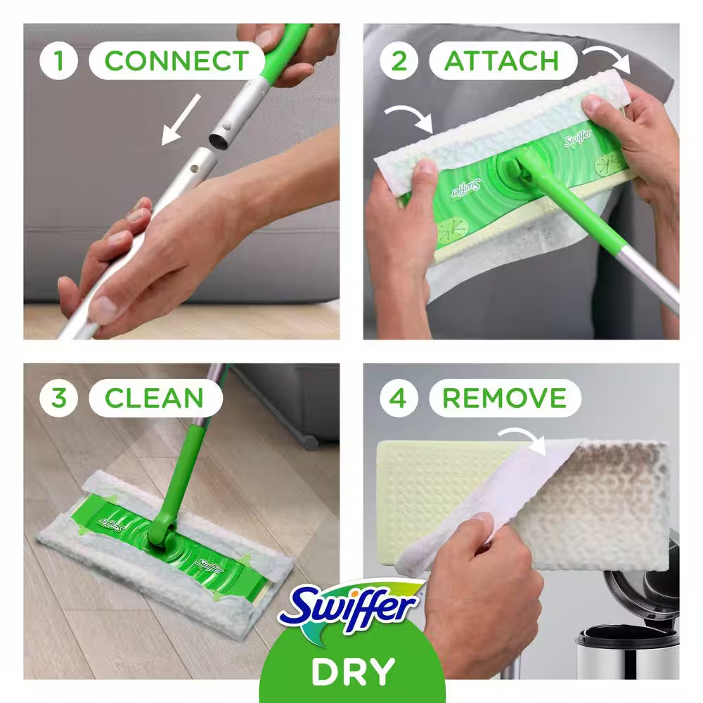 Sweeper 2-In-1 Dry and Wet Multi-Surface Mopping Starter Kit (1-Mop, 10-Refills)
