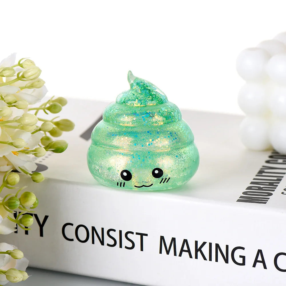 Novelty Squishy Poo Stress Ball Squishies Toys Maltose Funny Stretch Squeeze Fidget Toys for Adults Stress Relief Prank Gift