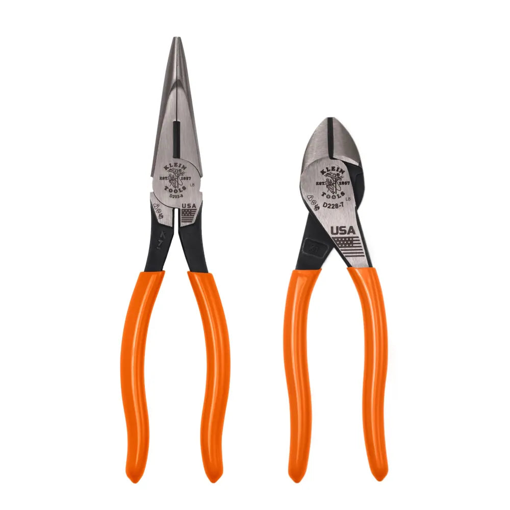 Compact Needle Nose and Diagonal Cutting Pliers Set, 2-Piece