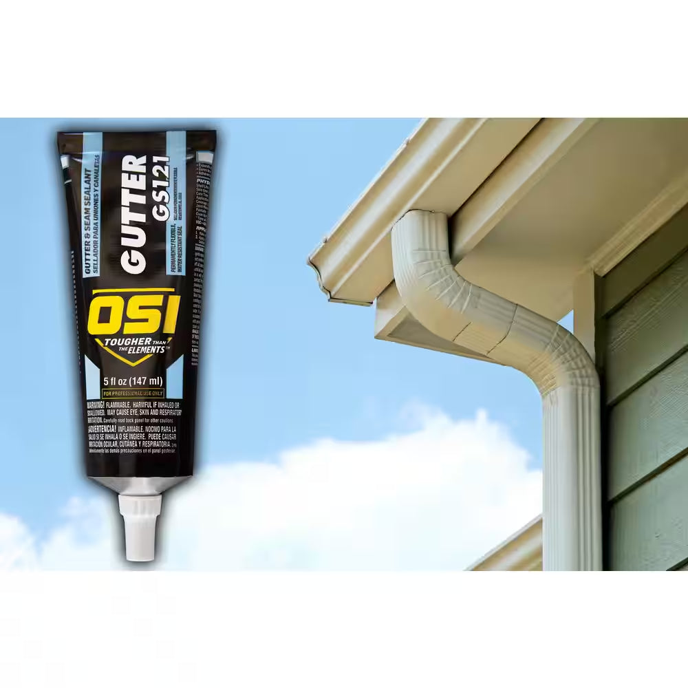 GS121 Paintable 10 Oz. Clear Solvent for Gutters Caulk Sealant