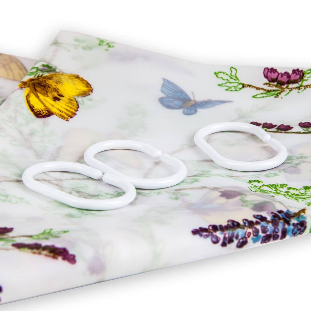 71 In. X 71 In. Tranquil Floating Butterflies Shower Curtain
