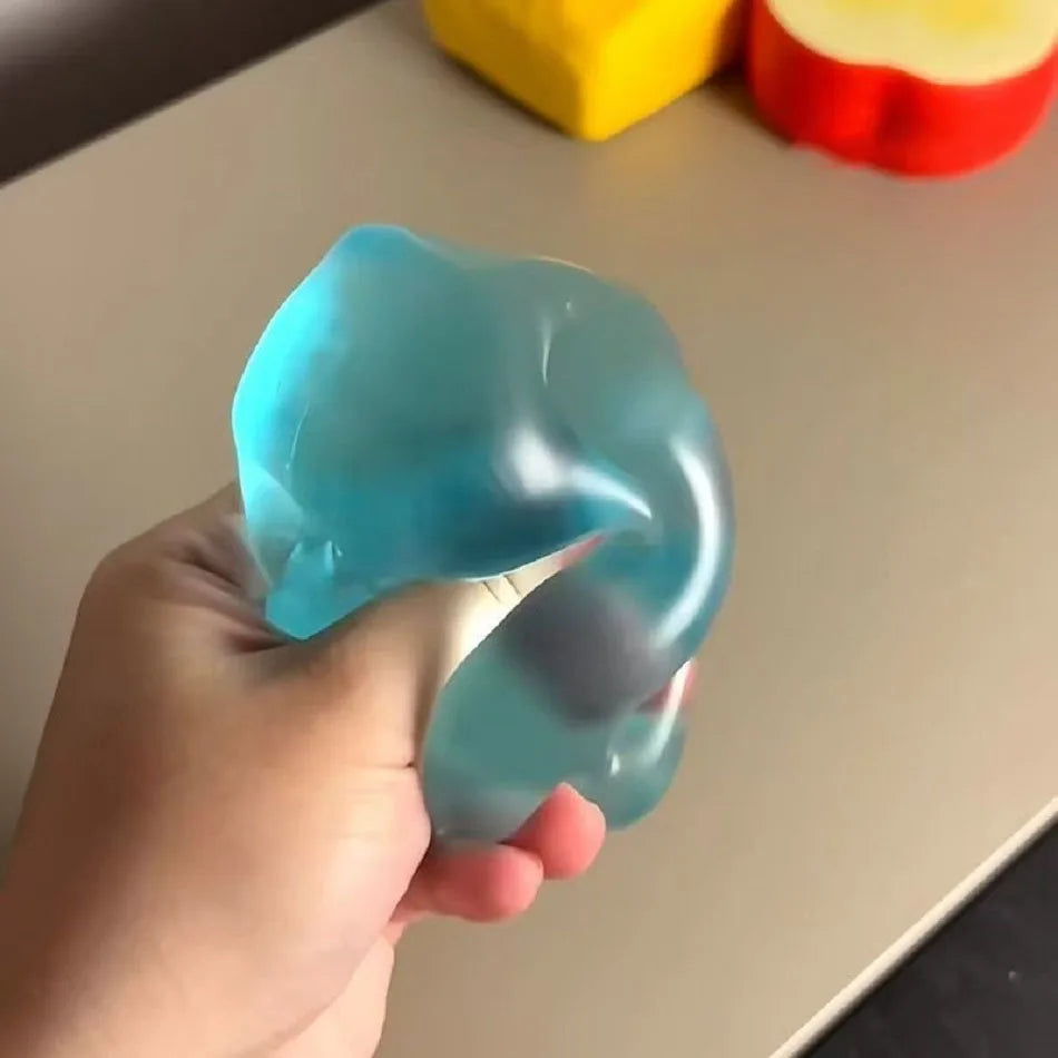 Squishy Green Apple Stress Ball Soft Fidget Sensory Toy for ADHD Autism Slow Rebound Squeeze Toy for Adults Funny Christmas Gift