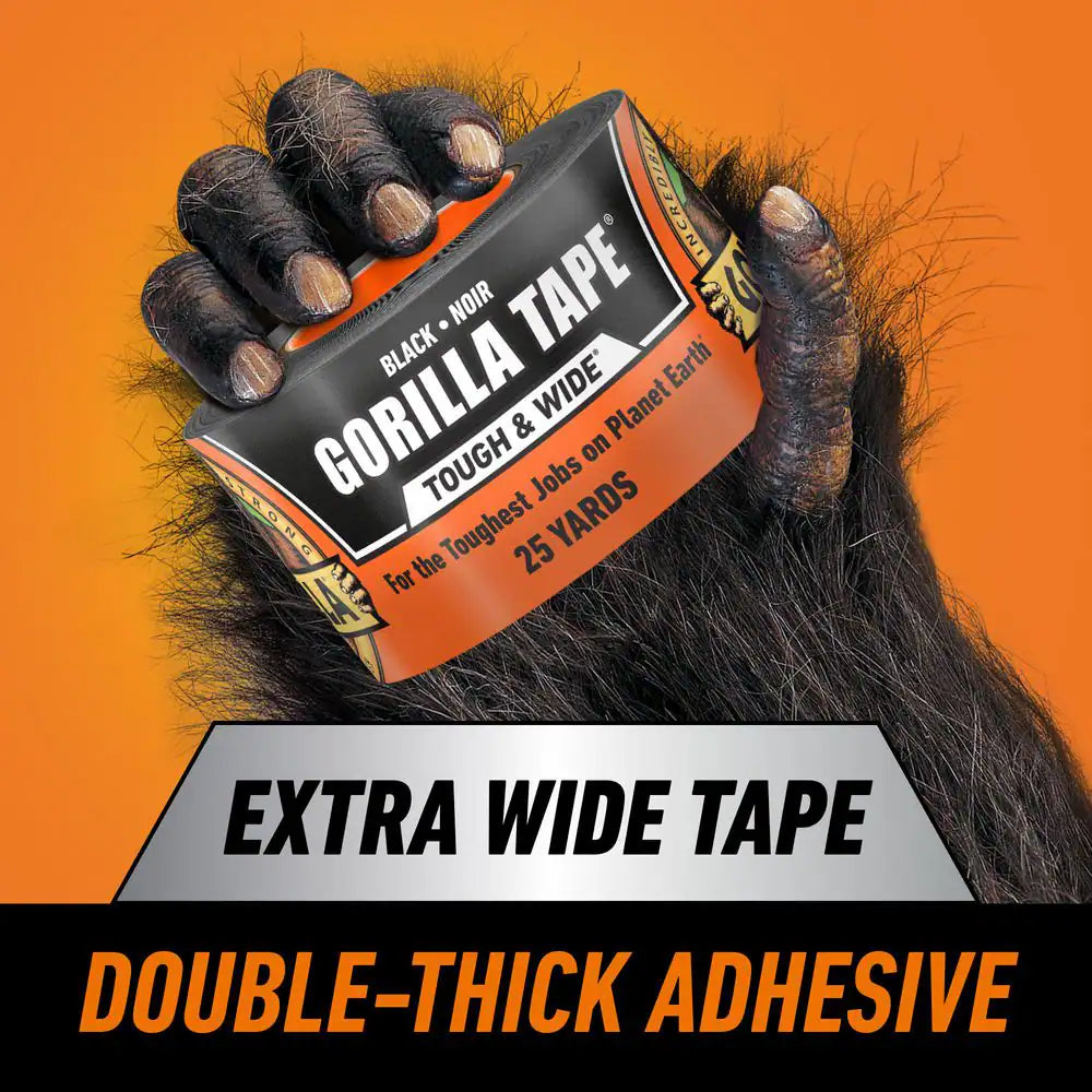 25 Yds. Tough and Wide Black Duct Tape