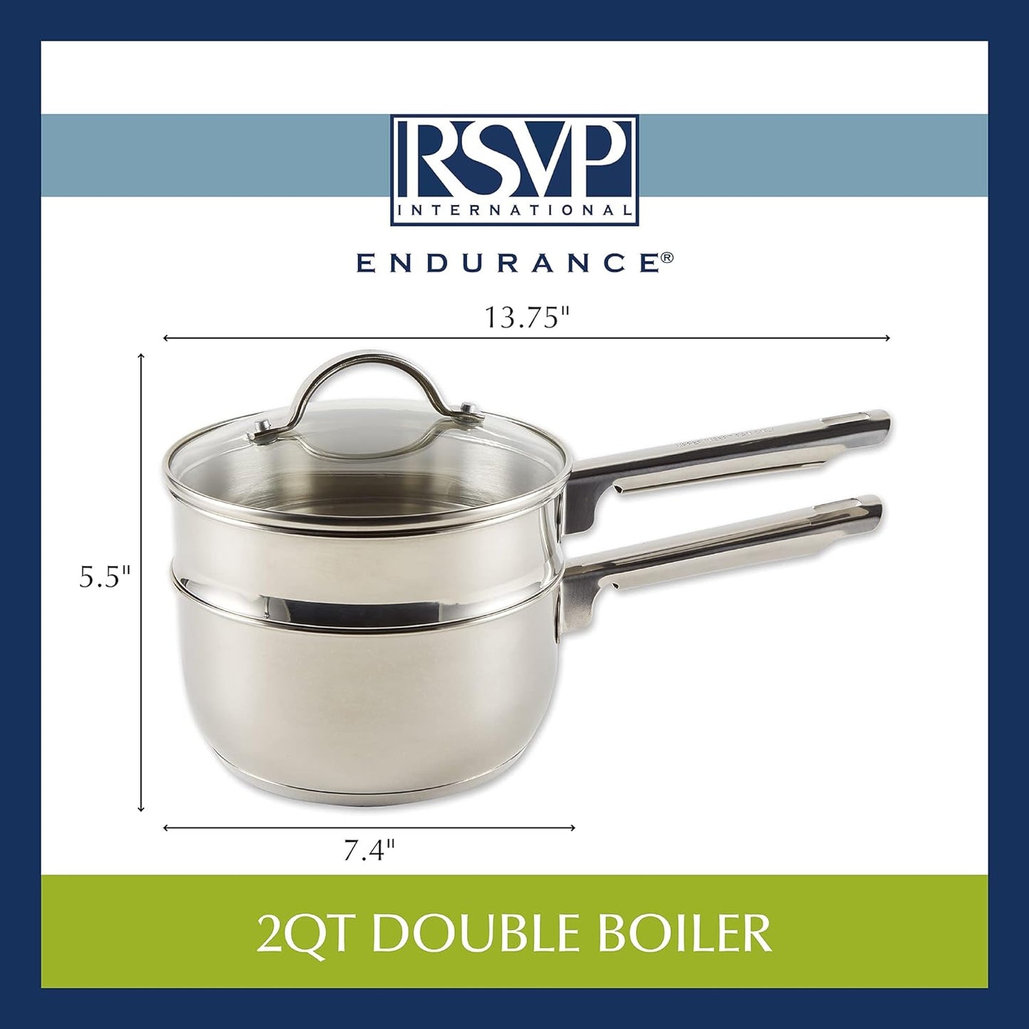 RSVP International Endurance 2 Qt. Induction Double Boiler