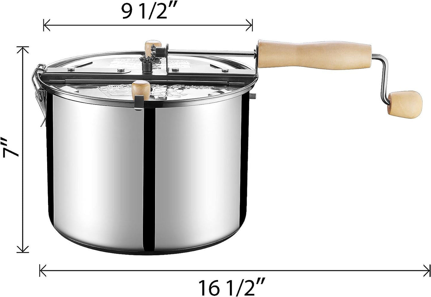 GREAT NORTHERN Stainless Steel Popcorn Popper Set