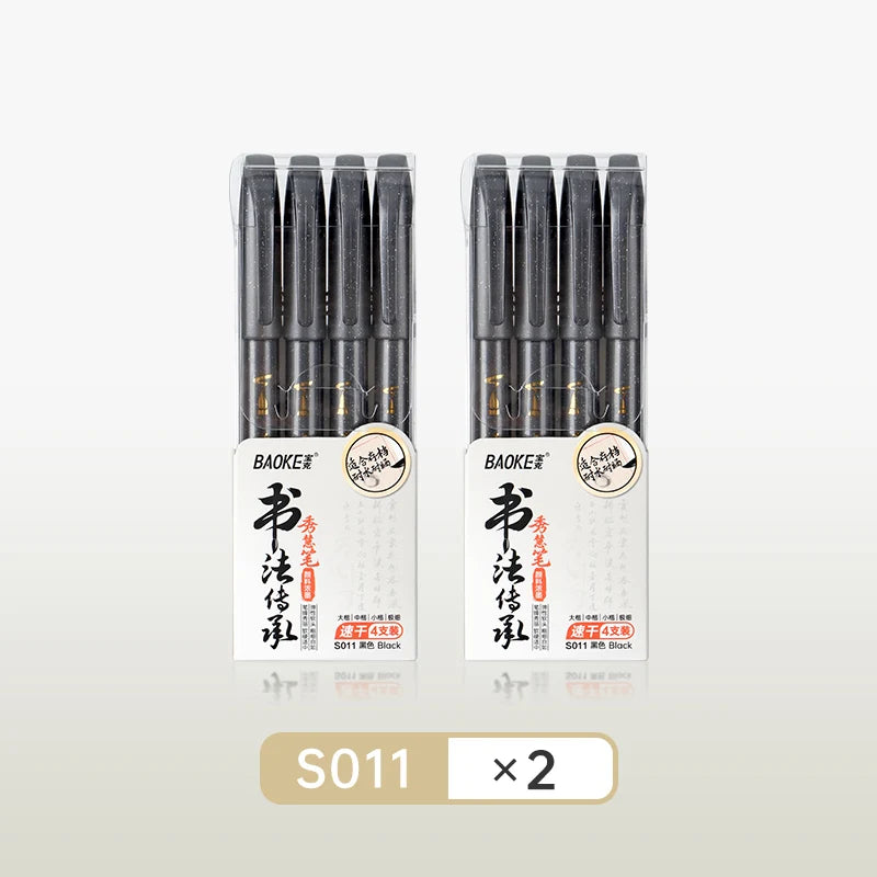 4-Size Calligraphy Pen Set for Writing, Drawing & Hand Lettering, Black Ink Brush Markers for Art, Calligraphy, Sketching