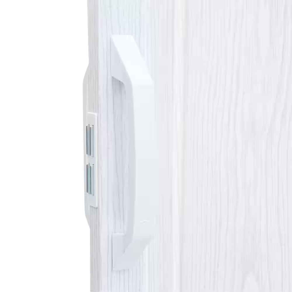 Via 48 In. X 80 In. White Mist Vinyl Accordion Door with Hardware