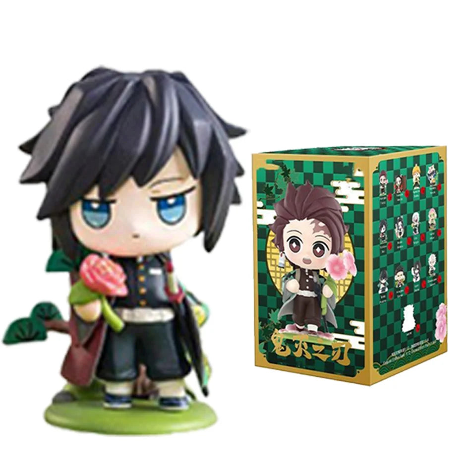 1-12Pcs Anime Demon Slayer Blind Box Tanjiro Kamado Nezuko Cartoon Figure PVC Model Ornament Child Christmas Halloween Gift