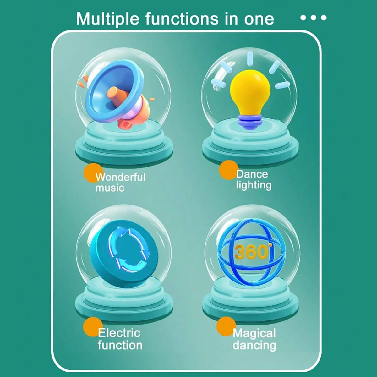 Auto-Sensing Avoiding Dancing Jellyfish Kid Electronic Pet Toys Cartoon LED Development Education Toddler Creative Birthday Gift