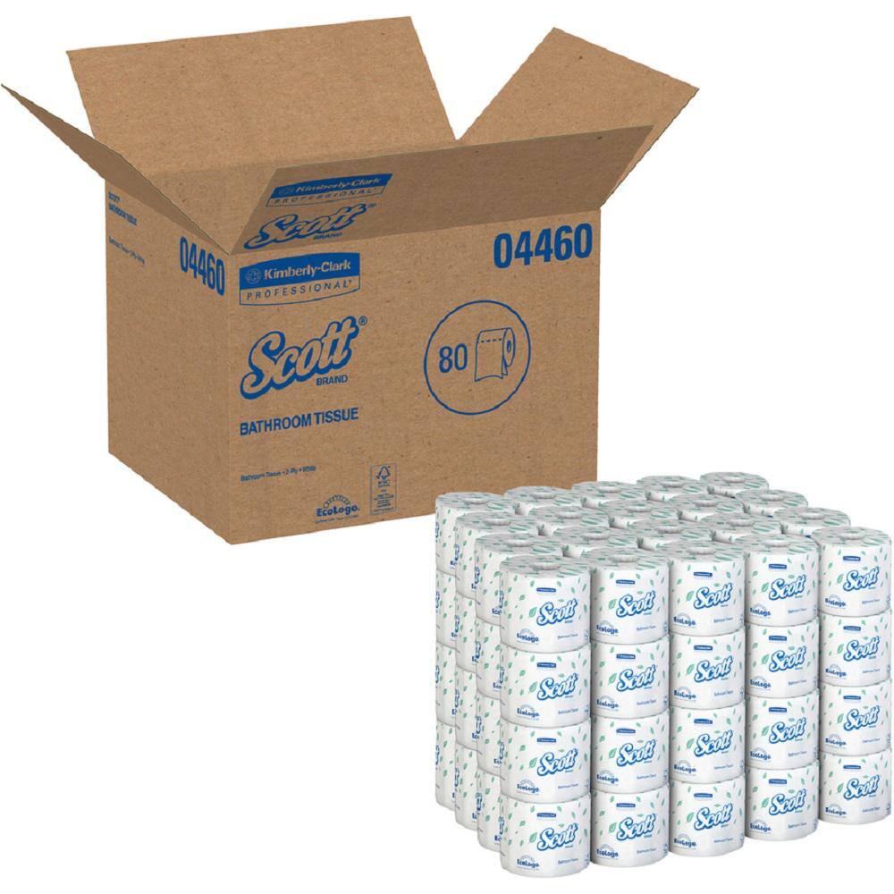 Scott 4 in. x 4.10 in. Bath Tissue 2-Ply (550 Sheets per Roll)