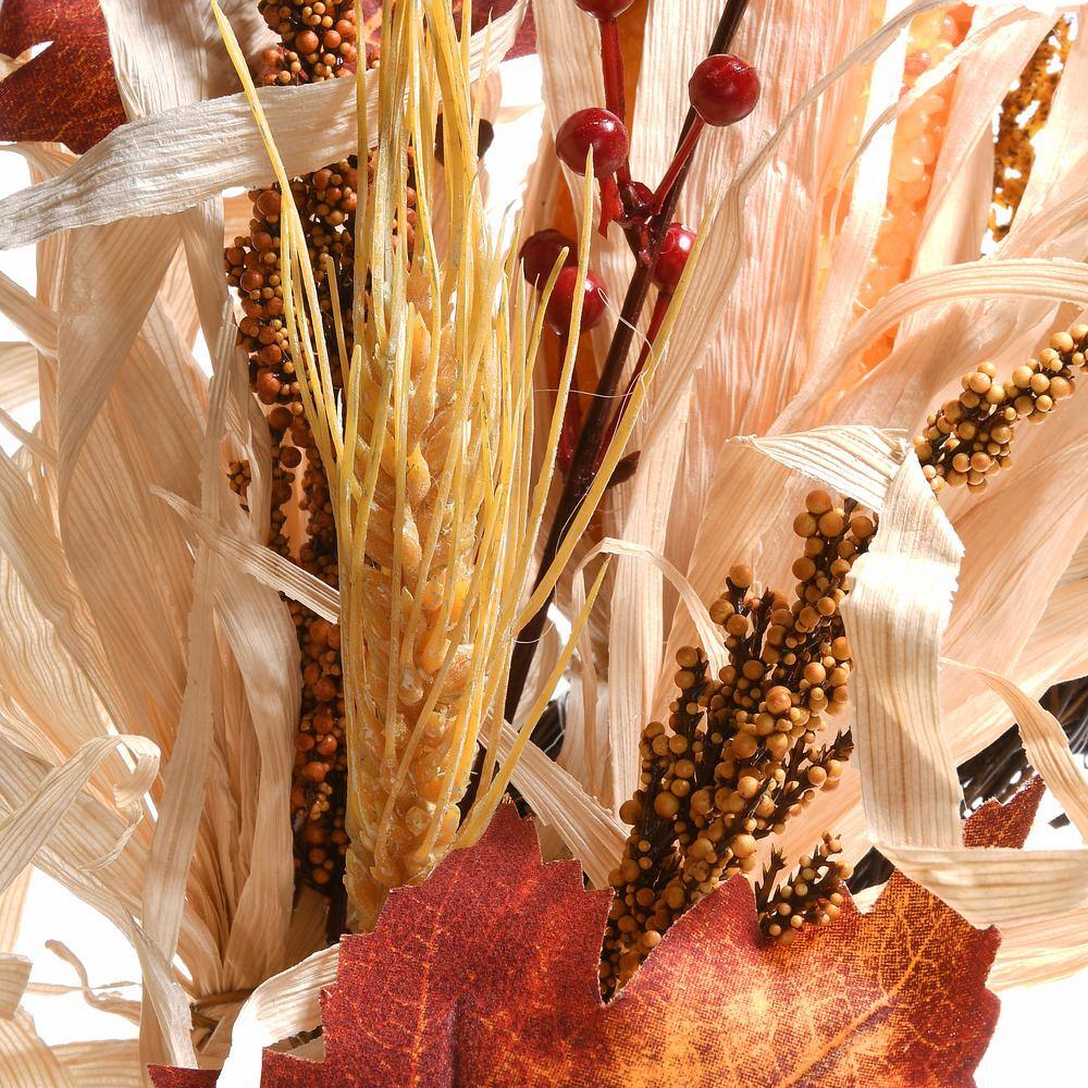 National Tree Company 24 in. Artificial Harvest Raffia Wreath