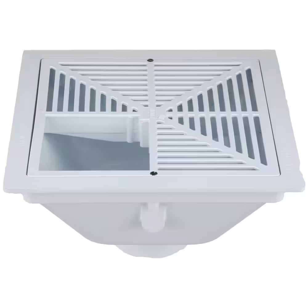 EZ PVC Slab on Grade Square Drain with 6 In. Nickel Bronze Strainer and 2 In. X 3 In. Outlet