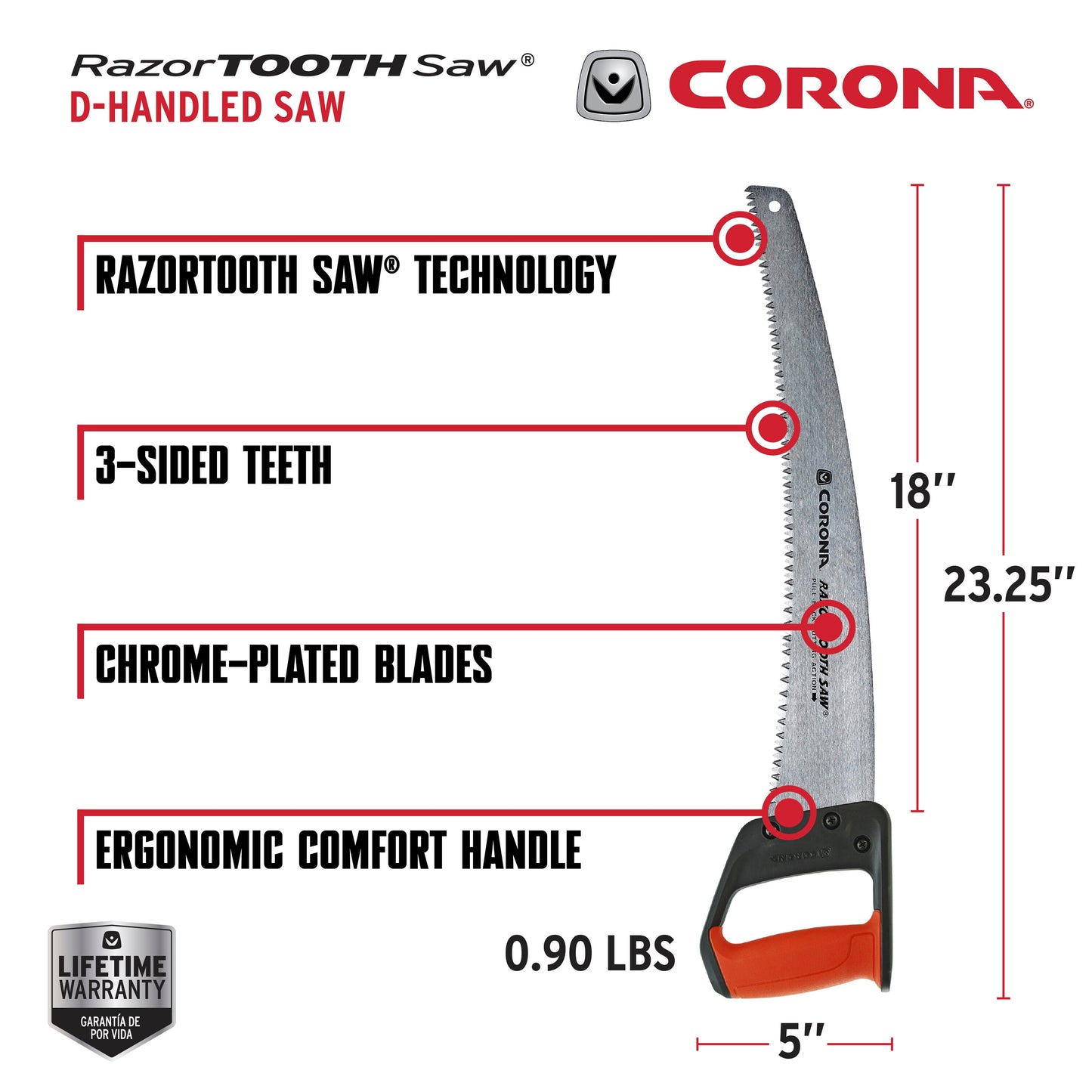 Razortooth 18.0-In Steel Pruning Saw