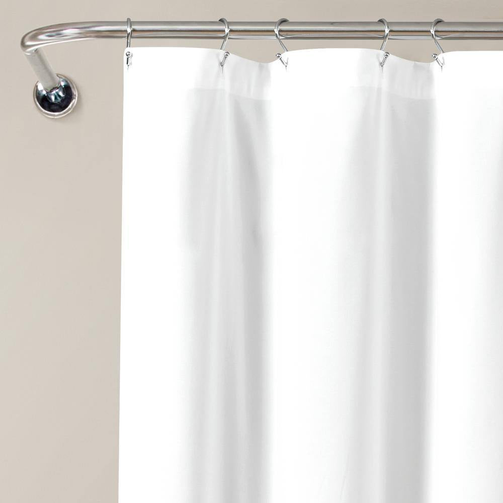 72 In. X 72 In. Allison Ruffle Shower Curtain White Single