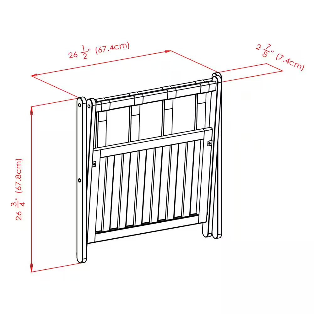 Winsome Reese White Luggage Rack with Shelf