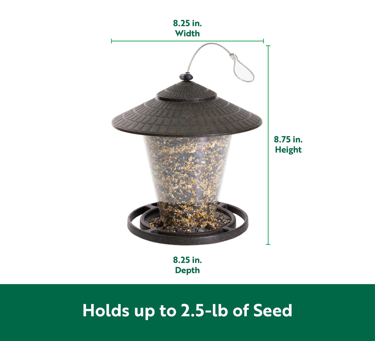 Plastic Hanging Tube Bird Feeder - 2.5-Lb