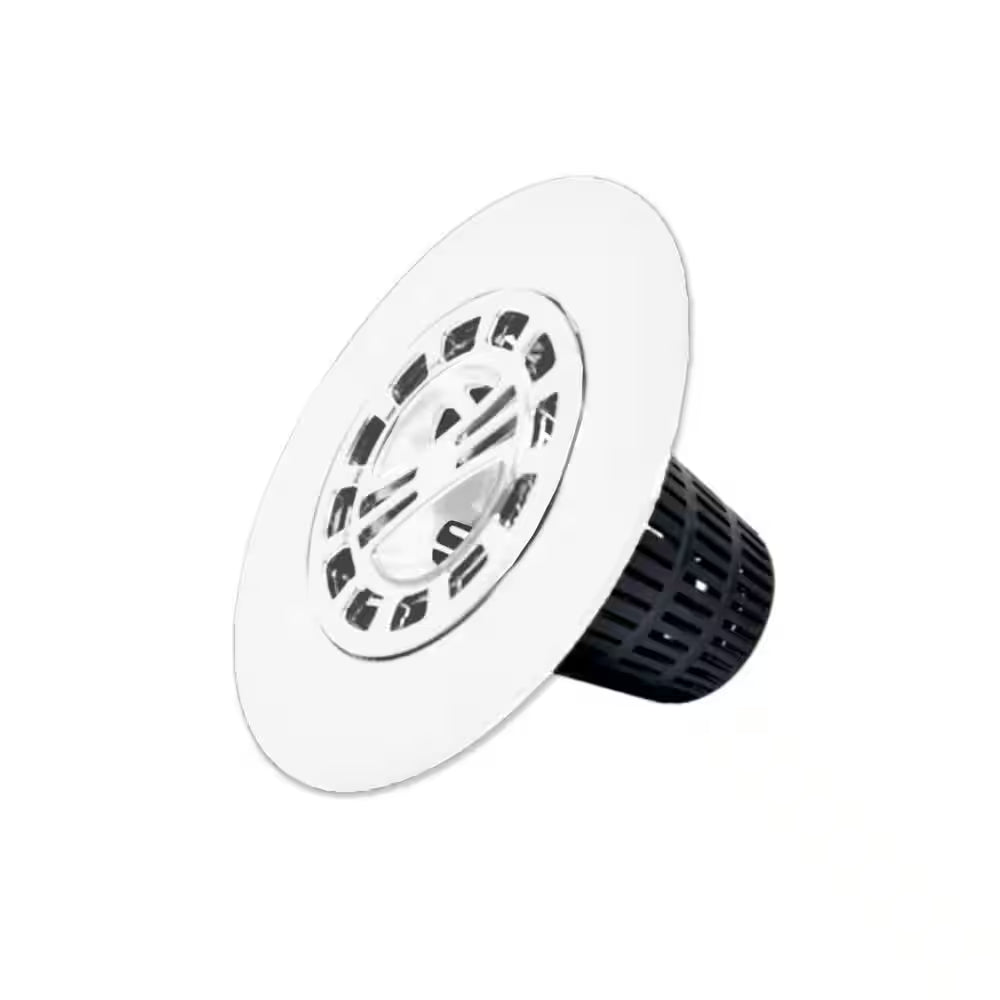 Hair Catcher for Shower Drain in White