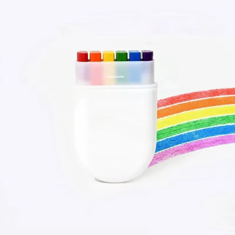 6 Colors Rainbow Crayon Paint Stick - Colorful Birthday Party Favors , Family Theme Party Supplies Gift