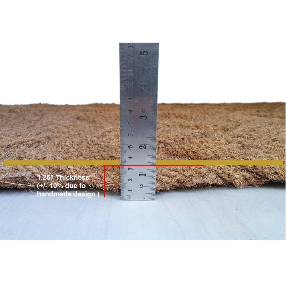 Rope Natural/Brown 22 In. X 36 In. Coir Door Mat