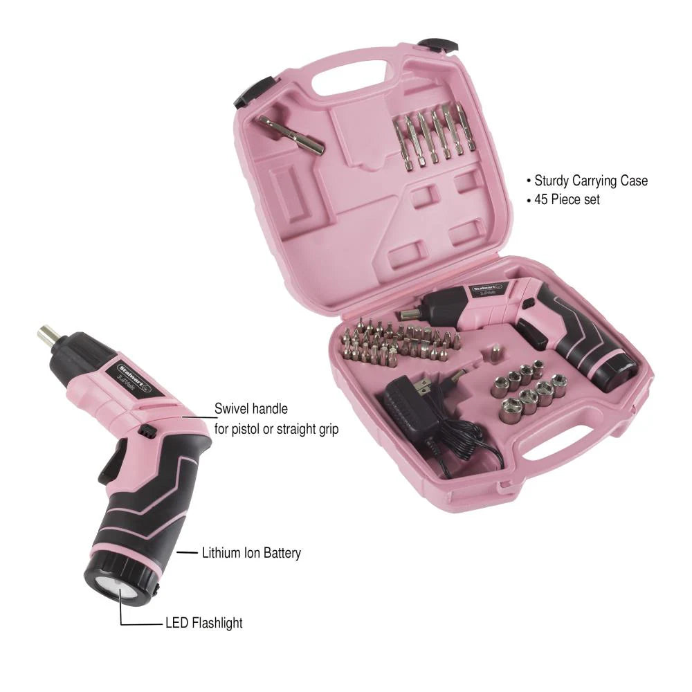 45 -Piece 5-In Ratcheting Multi-Bit Replaced Screwdriver Set