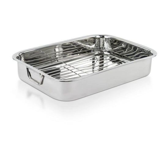 16 in. Classic Stainless Steel Roasting Pan with Roasting Rack