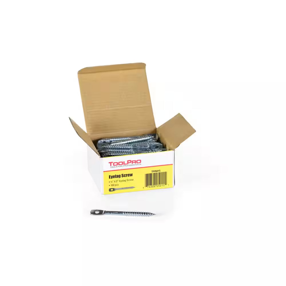 1/4 In. X 3 In. Eye Lag Screws (100-Pack)