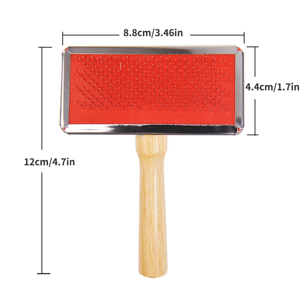 Pet Wooden Handle Needle Comb Massage Comb for Removing Floating Hair Products