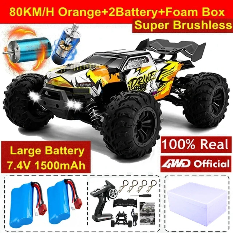 Remote Control Car off Road 4X4 RC Car High Speed Buggy Truck Super Brushless 50 or 80KM/H Fast Drift Racing Toy Gift