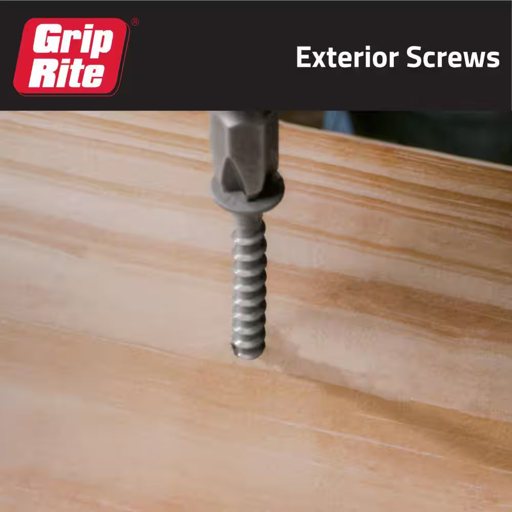 #8 X 1-1/4 In. #2 Phillips Bugle Head Coarse Thread Coated Exterior Wood Screws 1 Lb. Box