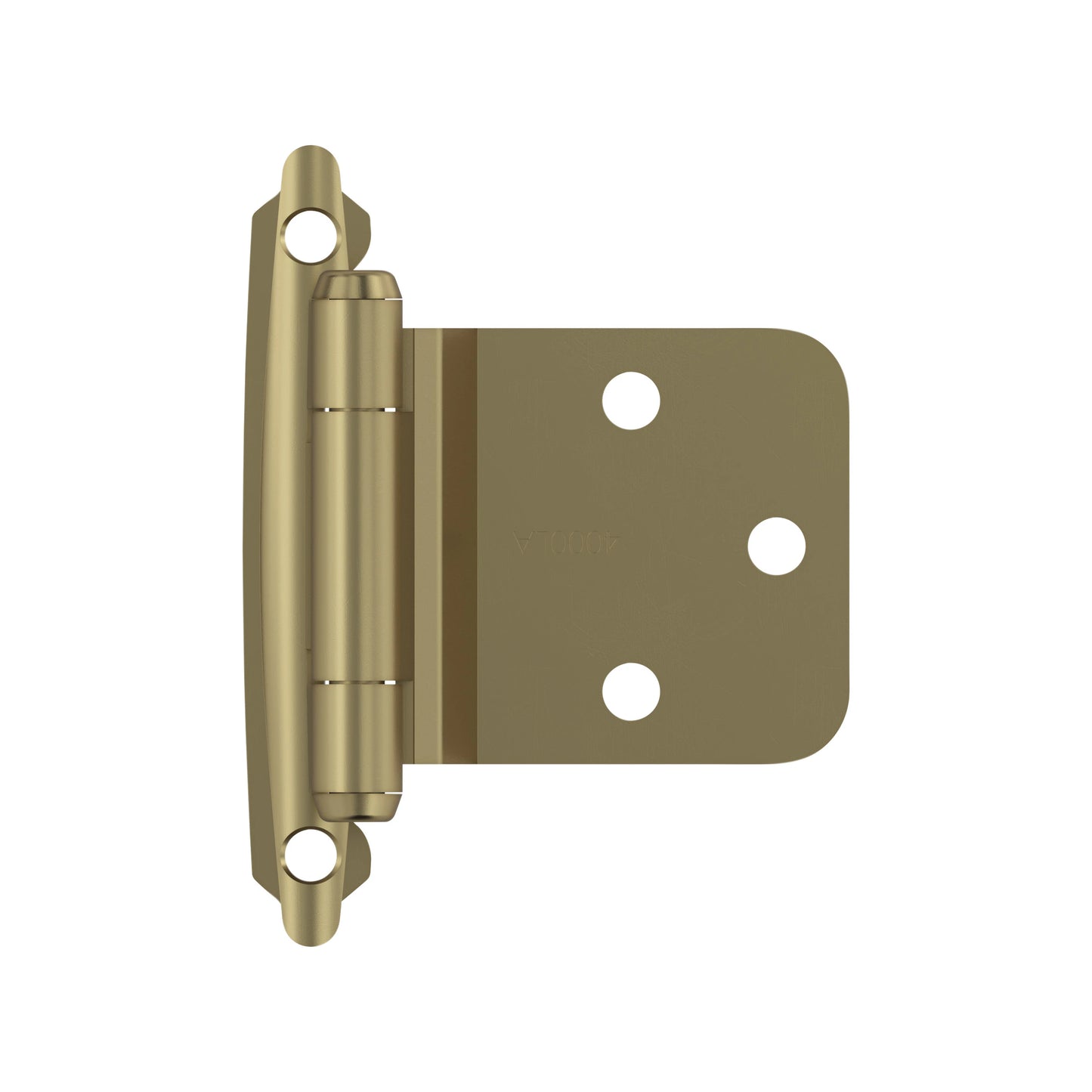 180-Degree Adjustable Overlay Surface Self-Closing Champagne Bronze Cabinet Hinge, 1 Pair(S) 2 -Pieces