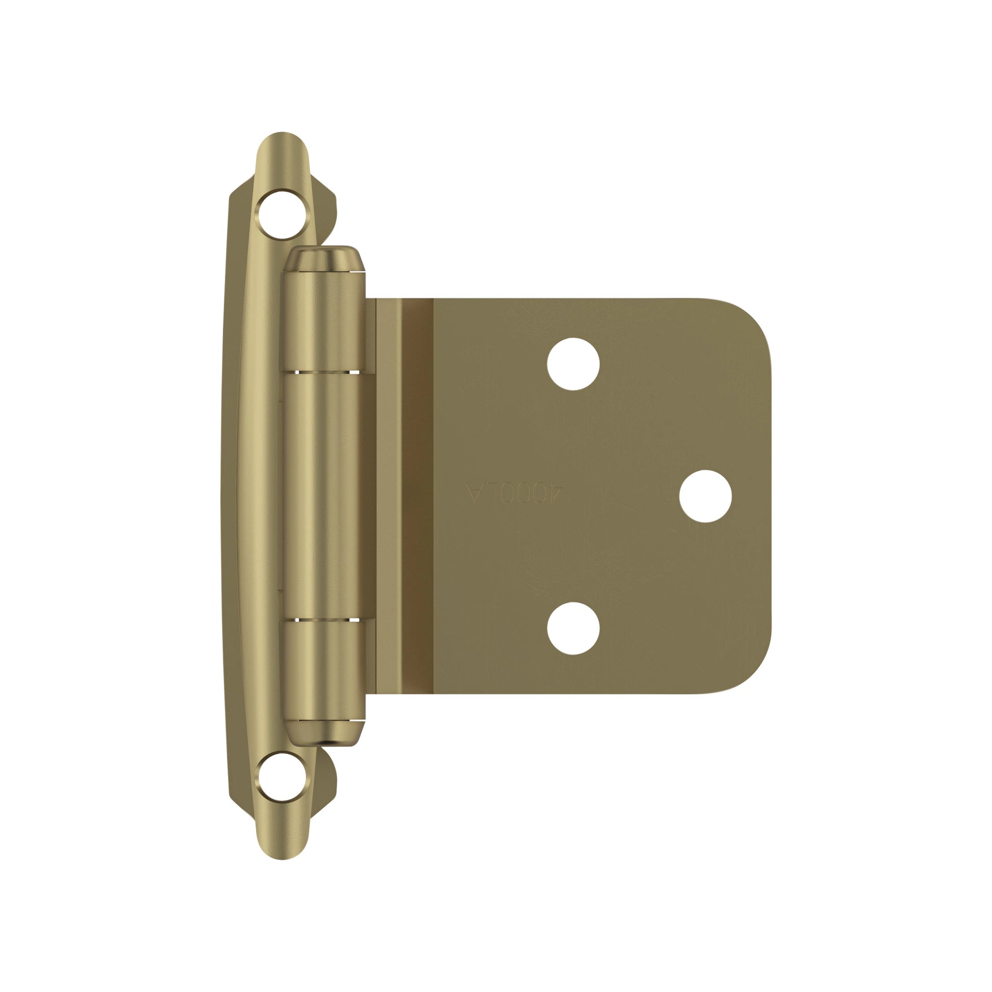 180-Degree Adjustable Overlay Surface Self-Closing Champagne Bronze Cabinet Hinge, 1 Pair(S) 2 -Pieces