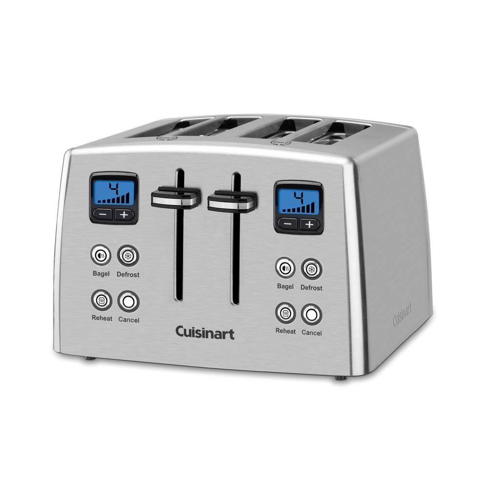 Cuisinart Touch to Toast 4-Slice Stainless Steel Wide Slot Toaster with Crumb Tray