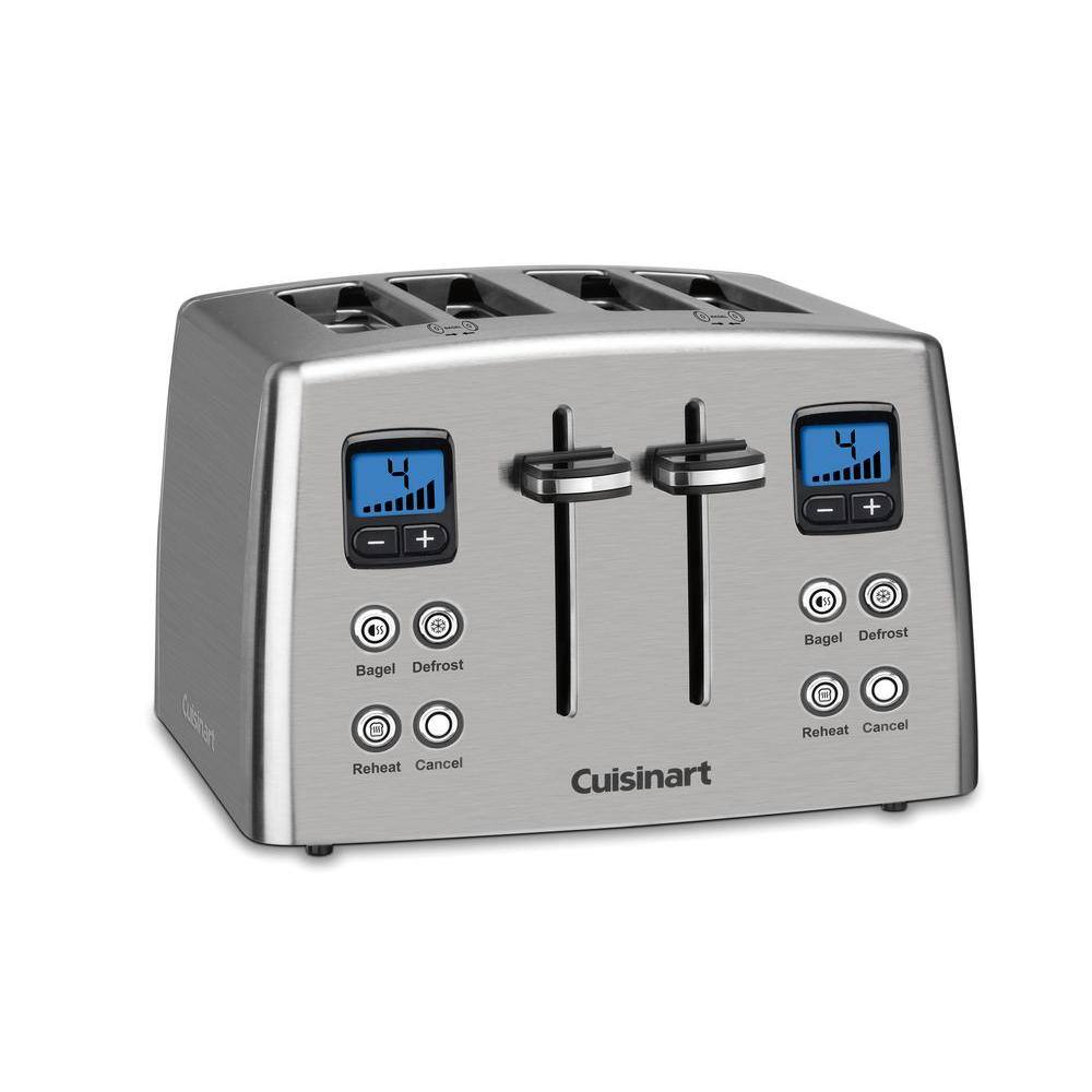 Cuisinart Touch to Toast 4-Slice Stainless Steel Wide Slot Toaster with Crumb Tray