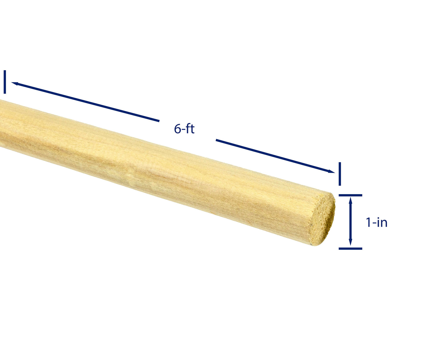 Unfinished Wood Closet Rod 72-In X 1-In