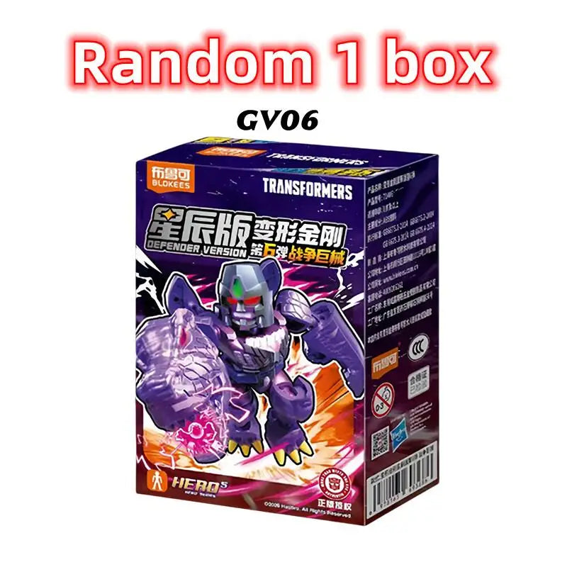 NEW Blokees Transformers 12PCS GV01-GV07 Optimus Prime,Megatron，Soundwave，Grimlock，Shockwave，Surprise Blind Box Children'S Gift