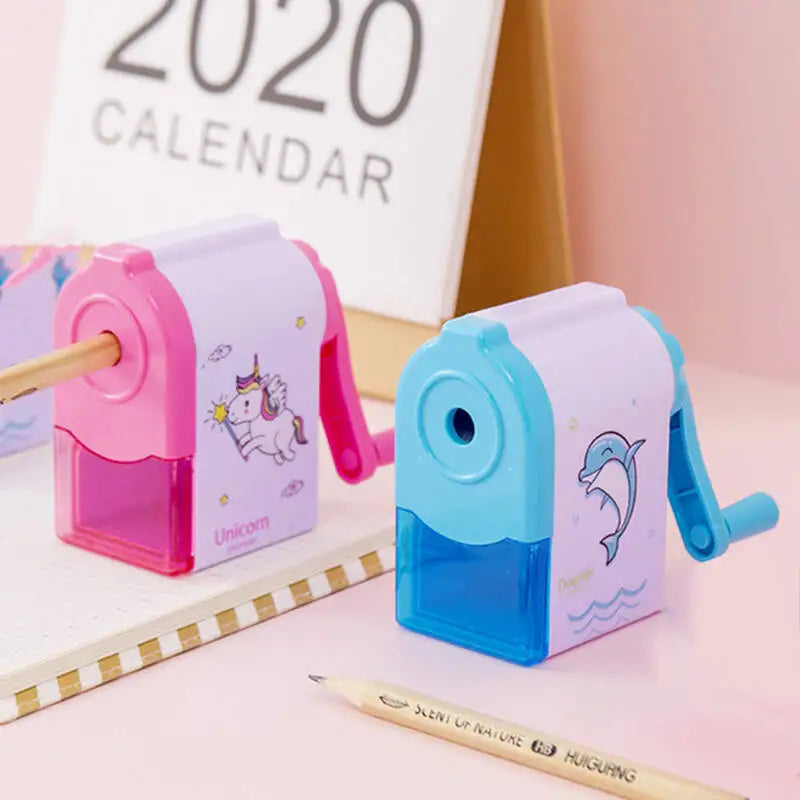 1-2 Pcs Cute Unicorn/Dolphin Mechanical Sharpener for Pencil School Office Supplies Creative Stationery Back to School