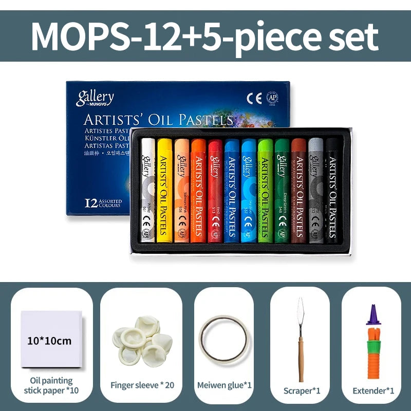 MUNGYO Artist Soft Oil Pastel Set Professional Painting Drawing Graffiti Art Crayons Washable Non Toxic Art Supply 12/25/50Color