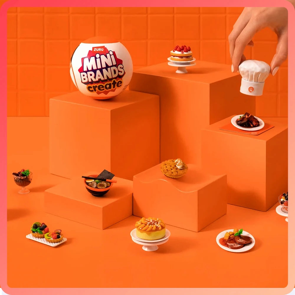 Zuru Surprises Mystery Mini Brands Blind Box Foodie Creat Masterchef Ball Surprise Collectibles Miniature Miniatures Food Toys