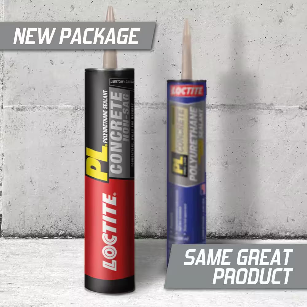 PL S10 10 Oz. Gray Concrete Crack and Masonry Polyurethane Sealant (2-Pack)