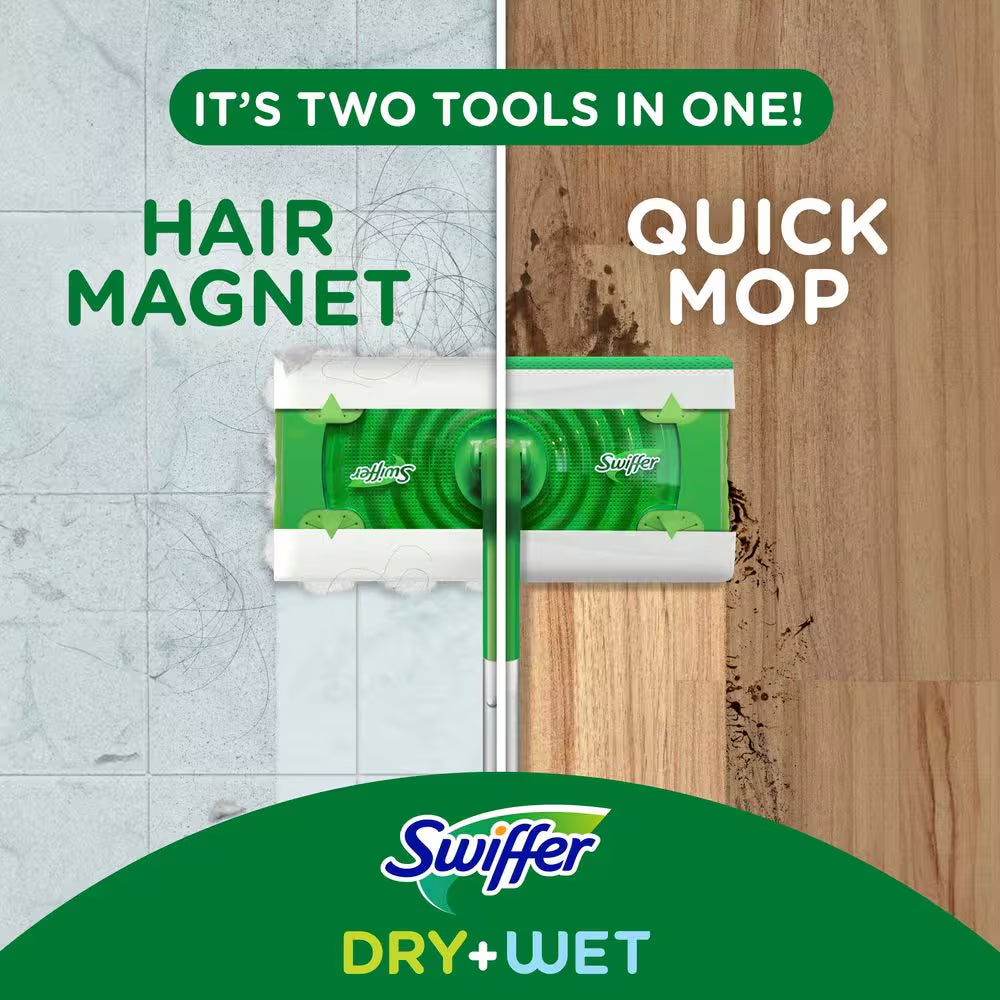 Sweeper 2-In-1 Dry and Wet Multi-Surface Mopping Starter Kit (1-Mop, 10-Refills)