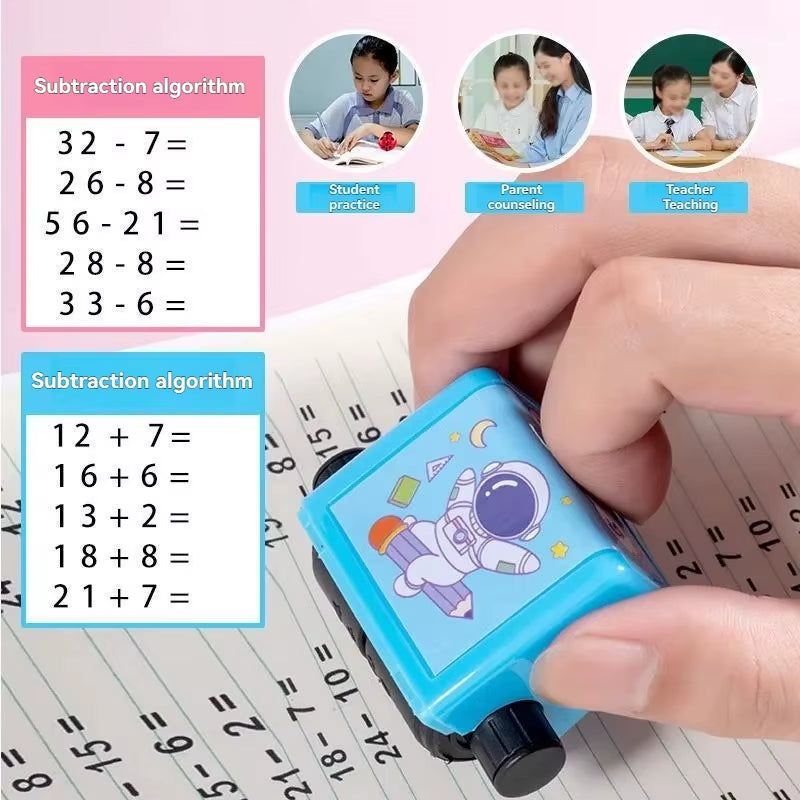 Addition and Subtraction Roller Stamps Multiplication and Division Exercise Questions Math Stamps Elementary School Mental Ari